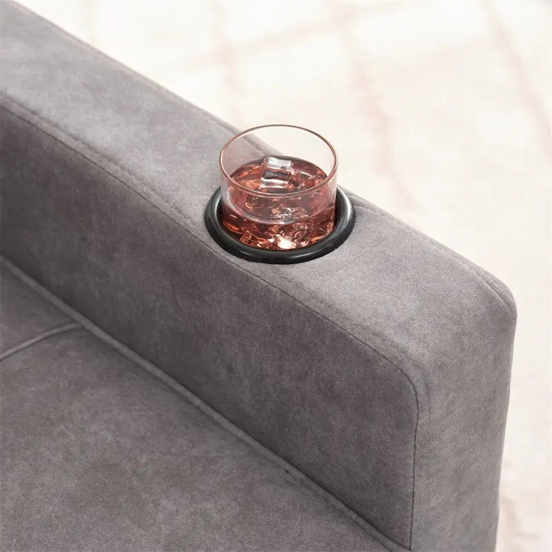 Sillón futón convertible 3 en 1 verde / gris oscuro / gris claro, individual