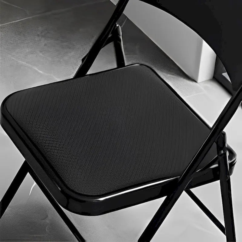 Silla plegable acolchada de tela gris, estructura metálica, juego de 4 o 6
