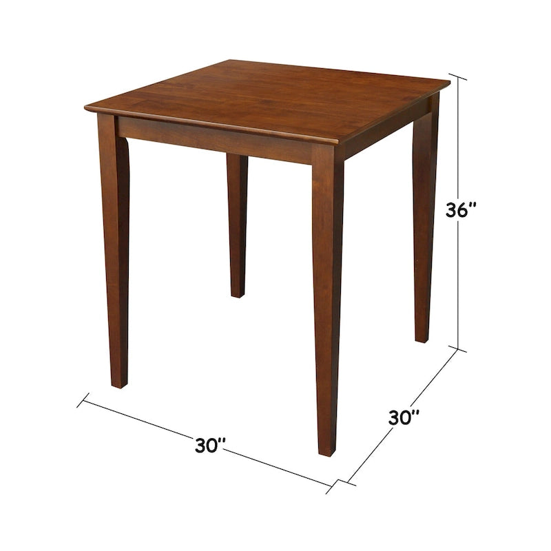 Mesa de comedor Espresso Square Shaker para 2 personas