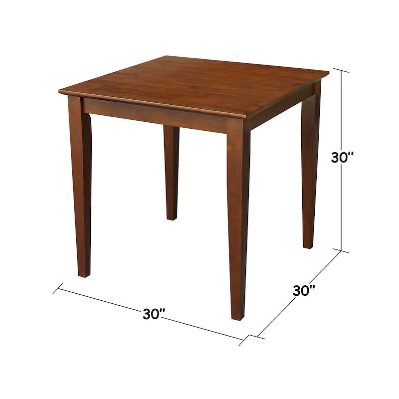 Mesa de comedor Espresso Square Shaker para 2 personas