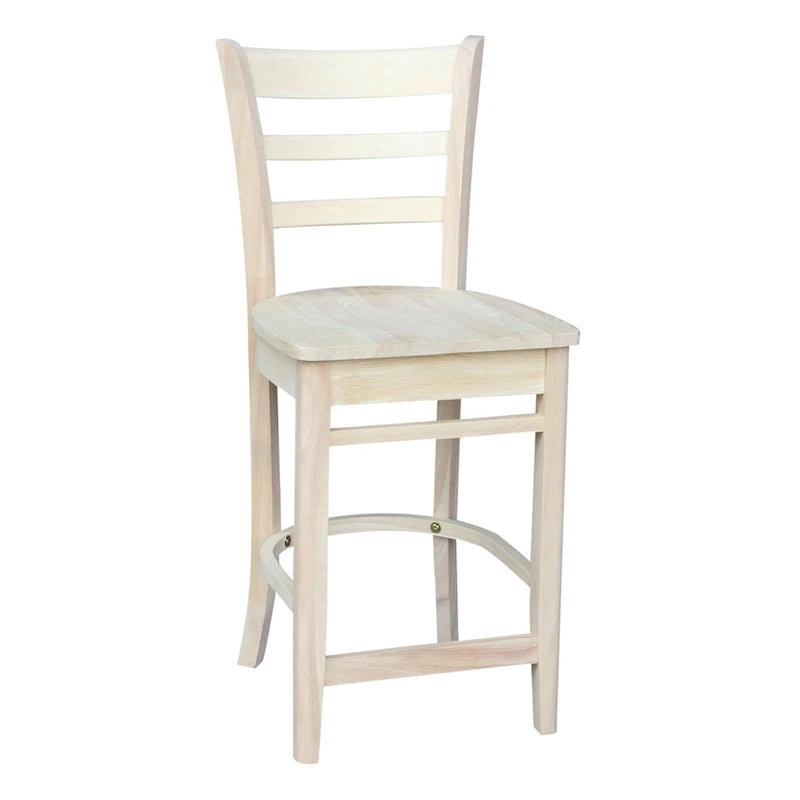 Juego de comedor para 2 personas con mesa a la altura de la encimera – Madera maciza, tablero redondo de 76 cm