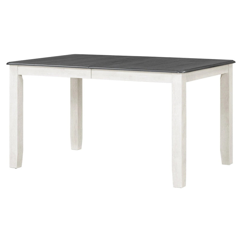 Juego de mesa de comedor extensible marrón/blanco y marrón antiguo/blanco+gris, con capacidad para 8 personas, 7 piezas