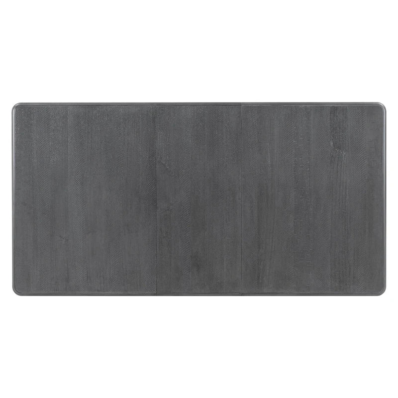 Juego de mesa de comedor extensible marrón/blanco y marrón antiguo/blanco+gris, con capacidad para 8 personas, 7 piezas