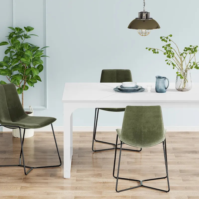Mesa de comedor rectangular extensible rústica marrón/blanco, para 6-8 personas