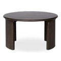 Marrón / Natural, Mesa de centro anidable ovalada, 2–4 plazas