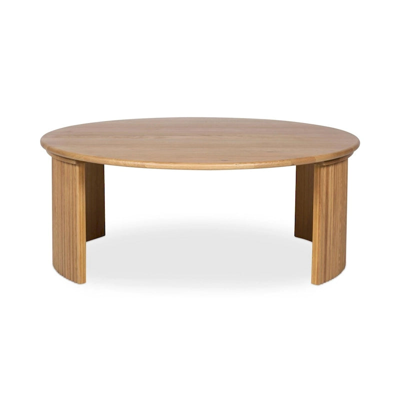 Marrón / Natural, Mesa de centro anidable ovalada, 2–4 plazas