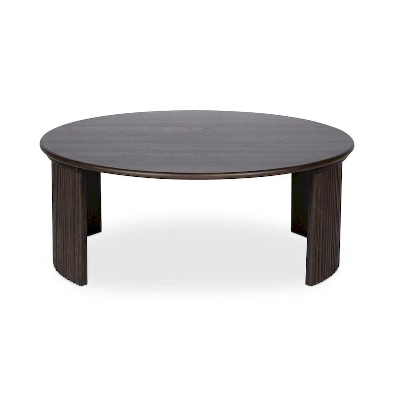 Marrón / Natural, Mesa de centro anidable ovalada, 2–4 plazas
