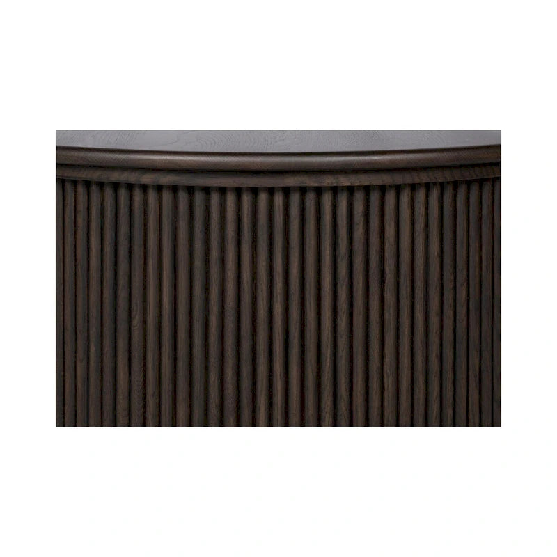 Marrón / Natural, Mesa de centro anidable ovalada, 2–4 plazas