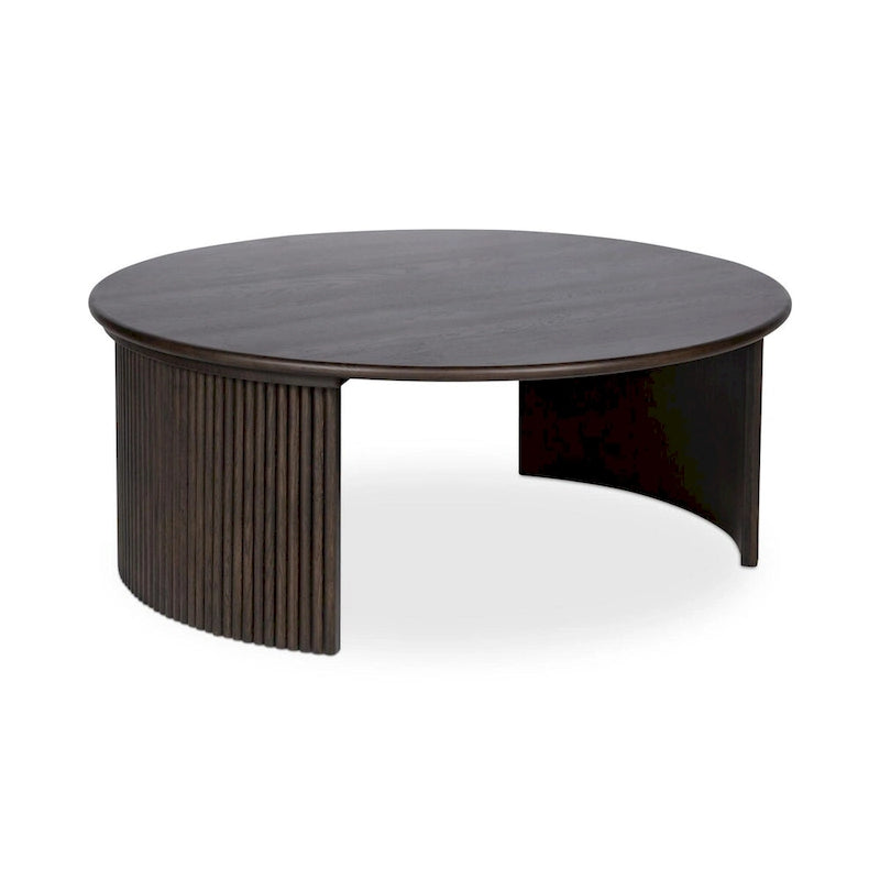 Marrón / Natural, Mesa de centro anidable ovalada, 2–4 plazas