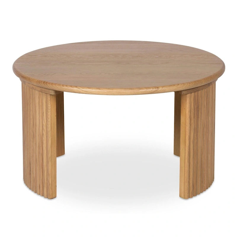 Marrón / Natural, Mesa de centro anidable ovalada, 2–4 plazas