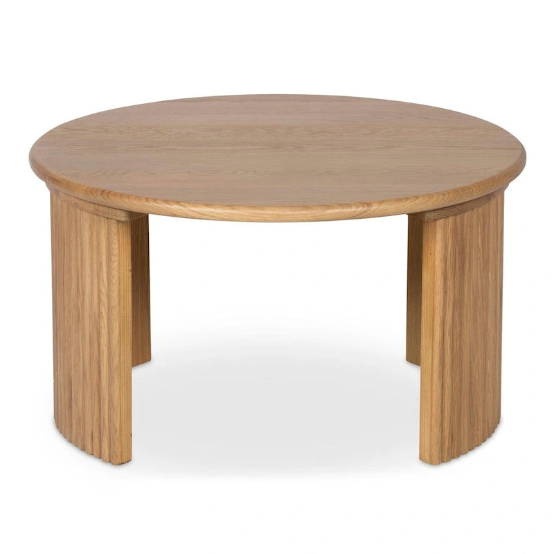 Marrón / Natural, Mesa de centro anidable ovalada, 2–4 plazas